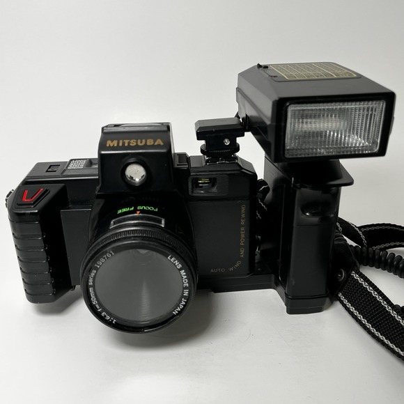 Vintage Mitsuba TC-5000D 35mm Film Camera With Motor Drive 50mm F/6.3 - Untested - Picture 2 of 14